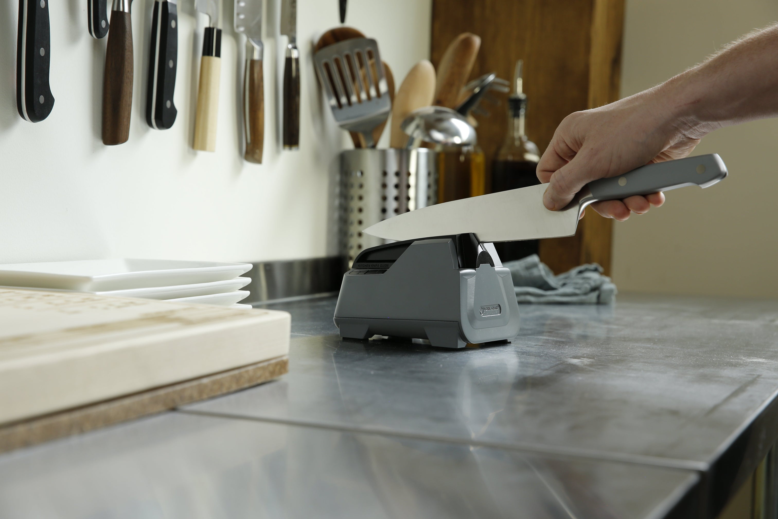 Introducing the Work Sharp Culinary E2 Electric Kitchen Knife Sharpene