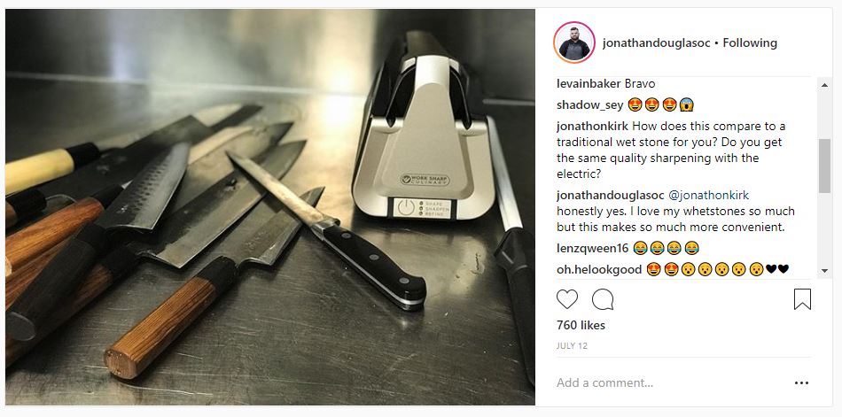 Mise En Place founder Jonathan O’Callaghan Loves the Work Sharp Culinary E5 Kitchen Knife Sharpener