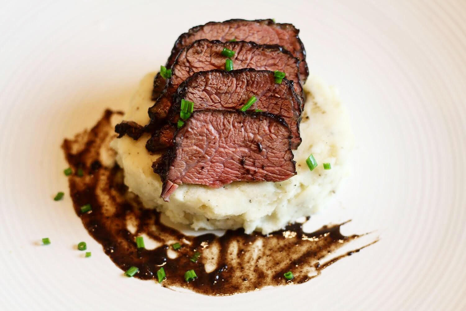 Sous Vide short ribs with mashed potatoes